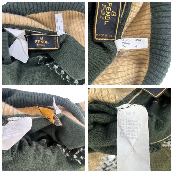 Fendi Vintage Wool & Cashmere Turtleneck Sweater - Picture 8 of 8